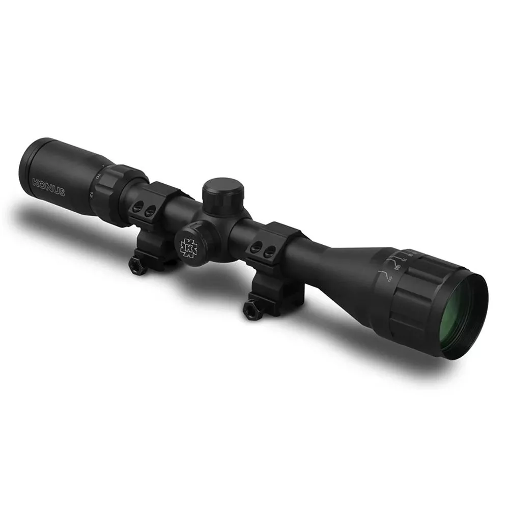 Konus Fighter Rifle Scope 4-12×40 1″ SFP Ballistic Black