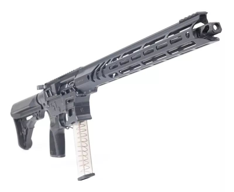 Lead Star Arms Barrage Skeletonized AR-9 9mm Rifle 16″ Barrel 17″ Handguard, Black – LSA-289217HG