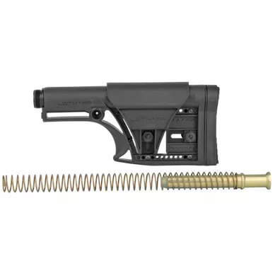 Luth-AR MBA-1 Stock With Buffer Assembly, A2 Extension Tube, Standard Buffer, AR-15 Buffer Spring, Adjustable Cheek Piece and Length of Pull, Black MBA-1K