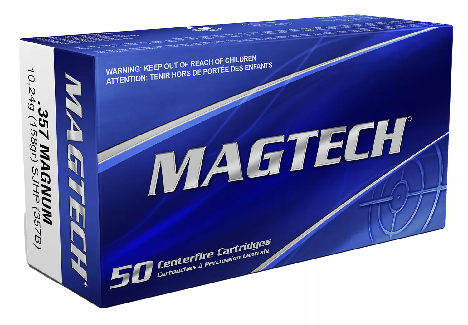 Magtech 357B Range/Training357Mag 158gr Semi Jacketed Hollow Point 50 Per Box/20 Case