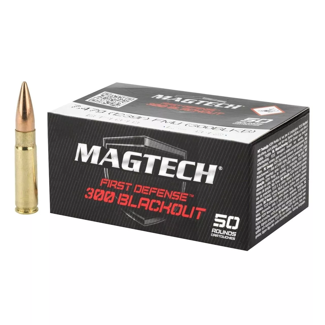 Magtech First Defense 300 Blackout 123 Grain Full Metal Jacket Rifle Ammo – 50 Rounds – 300BLKB