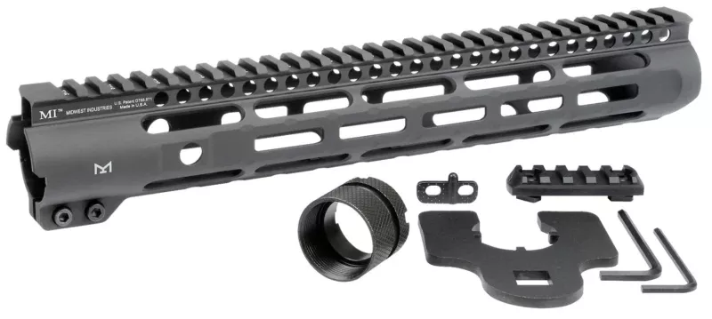 Midwest Industries MISLH12625 Slimline AR-15 Black Hardcoat Anodized Aluminum/Polymer 12.625" Picatinny/M-LOK
