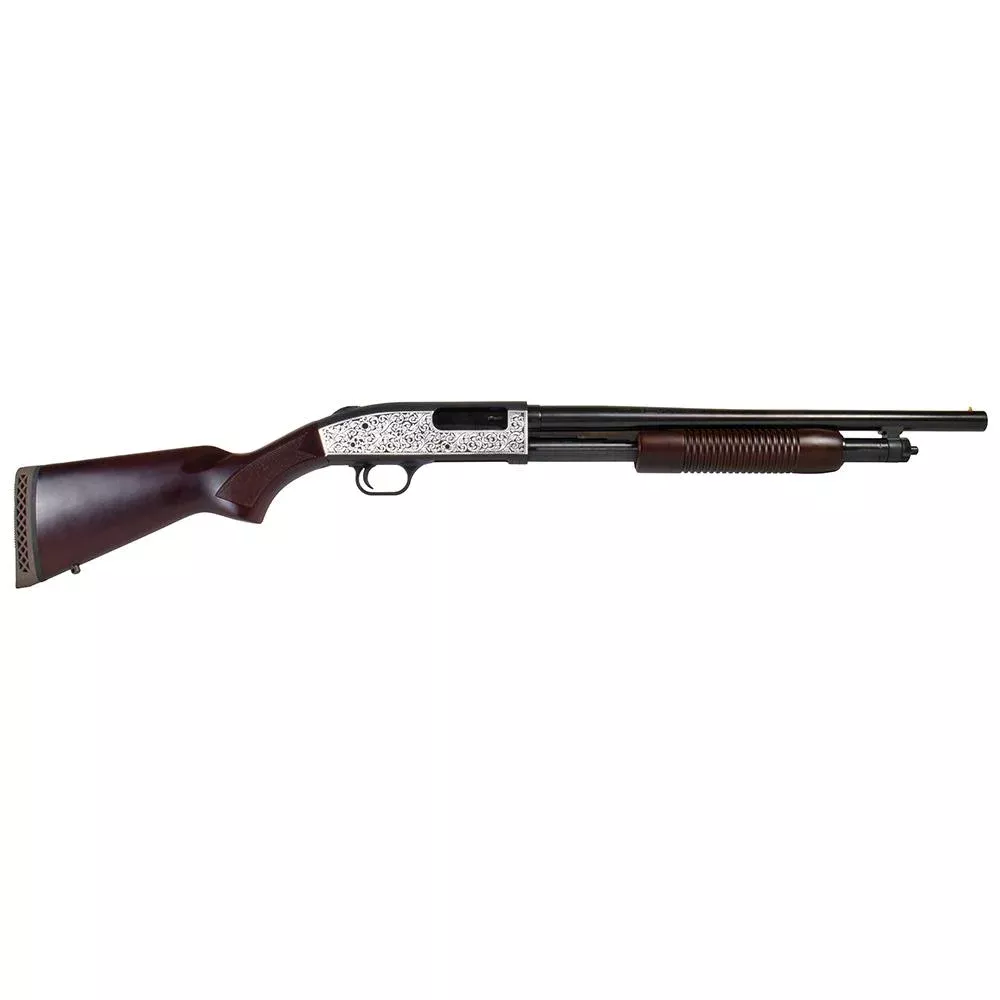Mossberg 500 Retrograde Shotgun 12 ga 3" Chamber 5rd 18.5" Barrel Filigree Polished