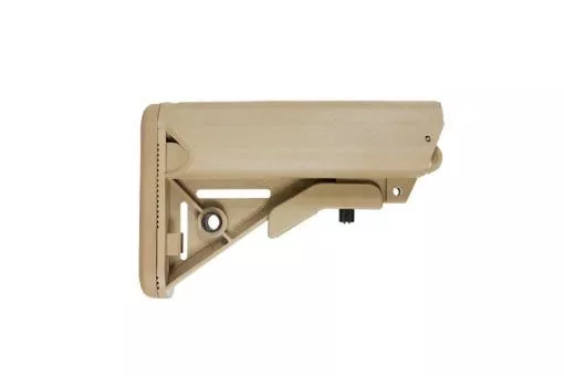 NBS SOPMOD Mil-Spec Adjustable AR-15 Stock w/ Battery Storage – Tan – PS-ST7T