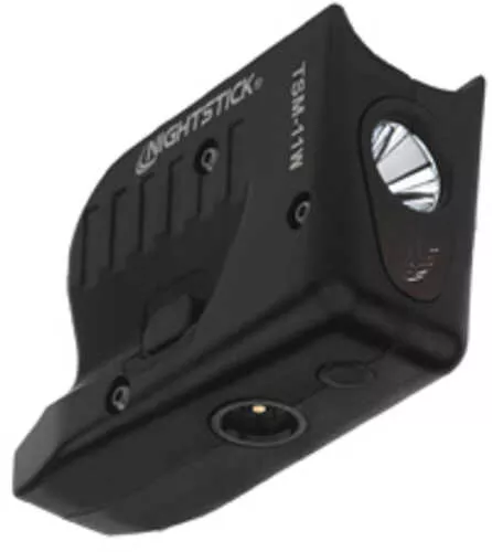 Nightstick TSM-11W, Subcompact Tactical Weapon-Mounted Light, Fits Glock 42/43/43X/48, 150 Lumens, Black, Rechargeable Battery TSM-11W