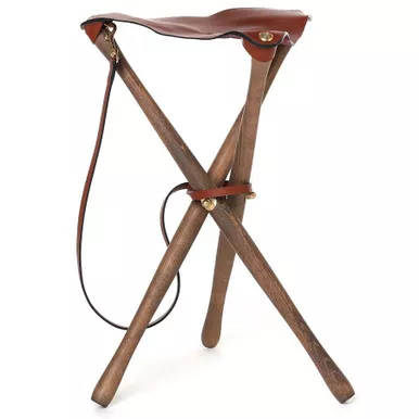 Oak and Leather Tripod Set 85CM