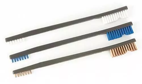 Otis TechFALSElogy All Purpose Brush 3 Each- Nylon Stainless Steel Bronze 9 Brushes Total 316-BP