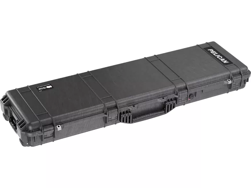 Pelican 1750 Gen 2 Scoped Rifle Case with Solid Foam Insert and Wheels 56″ Polymer Black