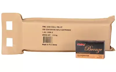 PMC Bronze .223 Rem 55gr FMJ 200 Round Bulk Pack