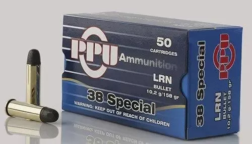 PPU Handgun Ammunition .38 Spl 158 Grain LRN 902 fps 50/ct