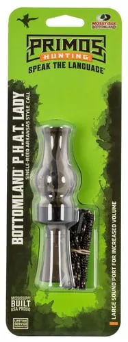 Primos PS892 Phat LadyOpen Call Single Reed Turkey Sounds Attracts Ducks Mossy Oak Original BottomLand Plastic