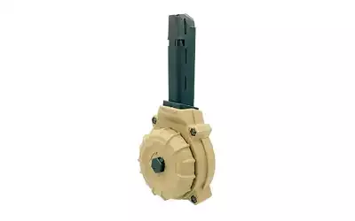 Promag 9mm 50 Round Polymer Drum Magazine FDE for Glock 17/19