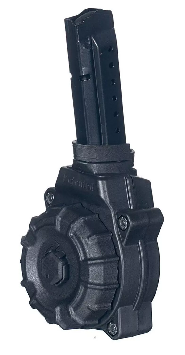 ProMag DRMA27 Standard30rd Drum 9mm Luger Compatible w/ Glock 17/19 Black DuPont Zytel Polymer