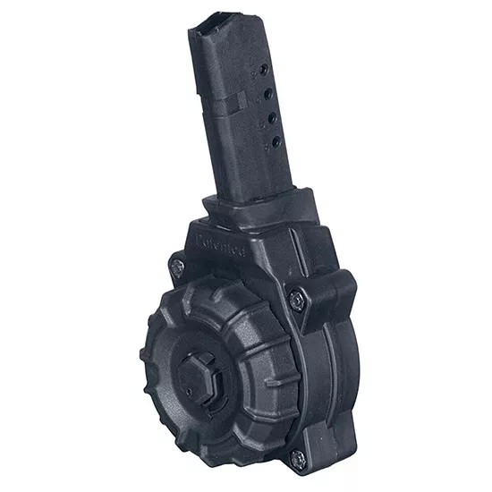 PROMAG DRUM GLOCK 43 9MM 30RD BLK POLYMER