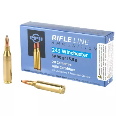 Prvi Partizan Rifle, 243 Win, 90 Grain, Soft Point, 20 Round Box PP2431