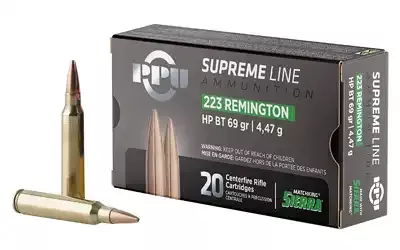 Prvi Partizan SUPREME .223 Rem 69gr BTHP 20 Round Box