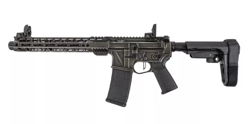 PSA Custom 10.5″ .223 Wylde Billet AR-15 Pistol w/ SBA3 Brace, Worn ODG