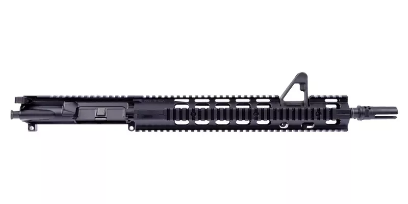 PSA “Sabre” Forged 14.5″ Mid-Length 5.56 FSB w/ 13.75″ Two-Piece Quad Rail & 3 Prong, B&T, 1/2″-28