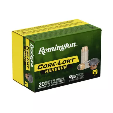 Remington Core Lokt Handgun, 44 Magnum, 240 Grain, Jacketed Hollow Point, 20 Round Box R20228