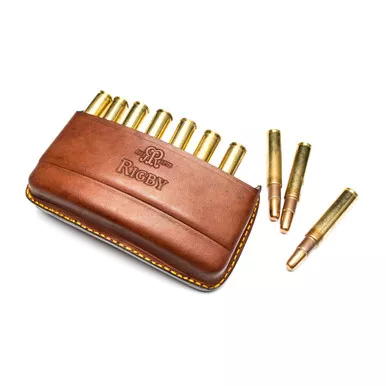 Rigby ‘African’ Quick Load Leather Bullet Pouch | 8 Round | Open Top