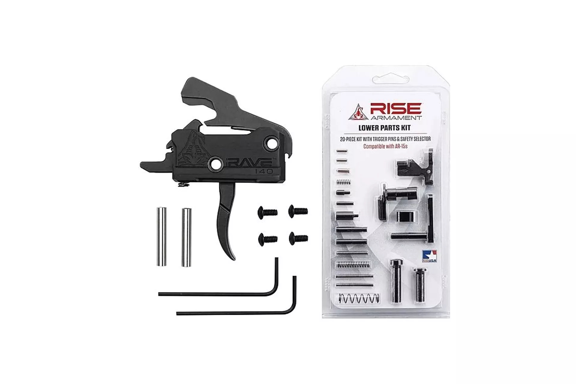 Rise Armament RAVE 140 Drop-in Trigger + LPK – Curved – T017-12003 Combo Kit