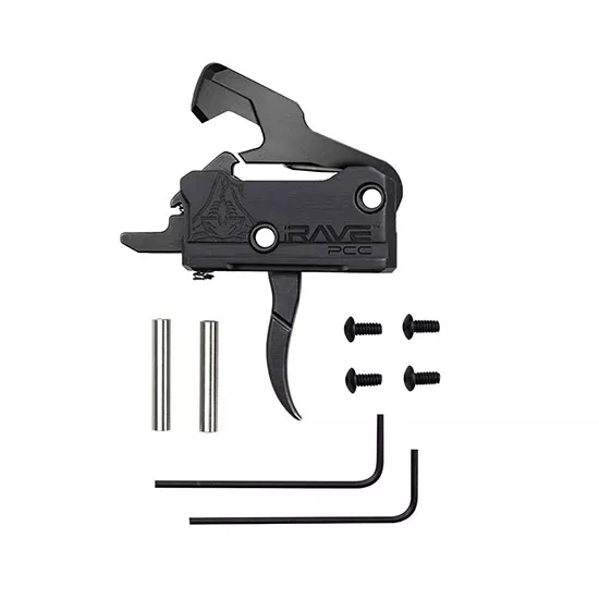 RISE RAVE PCC TRIGGER W/ ANTI-WALK PINS CURVED