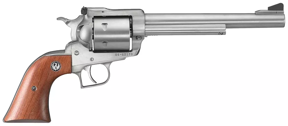 Ruger 0804 Super BlackhawkLarge Frame 44 Rem Mag/44 Special 6rd 7.50" Satin Stainless Steel Barrel, Cylinder & Frame, Hardwood Grip, Transfer Bar Safety, Exposed Hammer