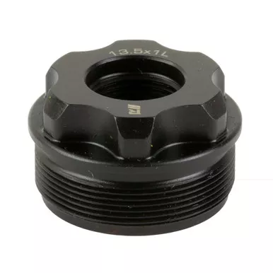 Rugged Suppressors Fixed Mount, M13.5X1 LH Thread Pitch, For Use with Obsidian 45/9, Matte Finish, Black OF005