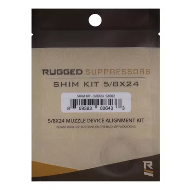 Rugged Suppressors Shim Kit, For Aligning Muzzle Devices, Fits 5/8X24 Muzzle Threading SA002