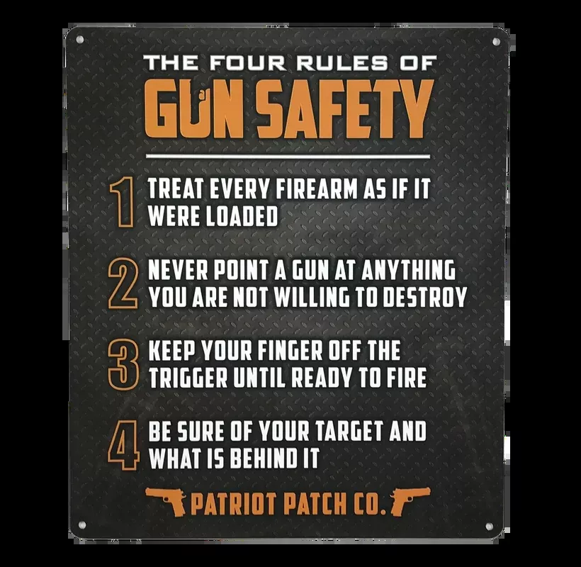 Rules of Gun Safety – Aluminum Sign