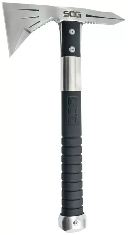 S.O.G SOGF182NCP Voodoo Hawk Mini 2.75″ Blade 3Cr13MoV SS Blade Black Side Hammer Checkering w/”SOG” GRN Handle 12.50″ Long Tomahawk