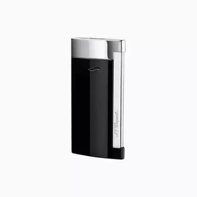 S.T. Dupont Slim 7 Black and Chrome Finish Lighter