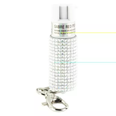Sabre Jeweled Spray With key Ring Slv