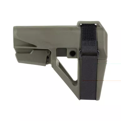 SB Tactical SBA5, Pistol Stabilizing Brace, Fits AR Carbine Extension, Olive Drab Green, 5 Position Adjustable, Includes Adjustable Nylon Strap SBA5X-04-SB