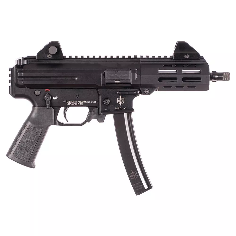 SDS Imports Mac IX Handgun 9mm Luger 30rd Magazines (2) 6.5" 1/2x28 Threaded Black Barrel