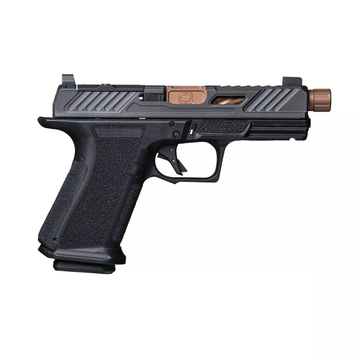 Shadow Systems Optics Ready MR920 Handgun 9mm Luger 15rd Magazine 4″ Threaded Bronze Barrel Black Elite Slide