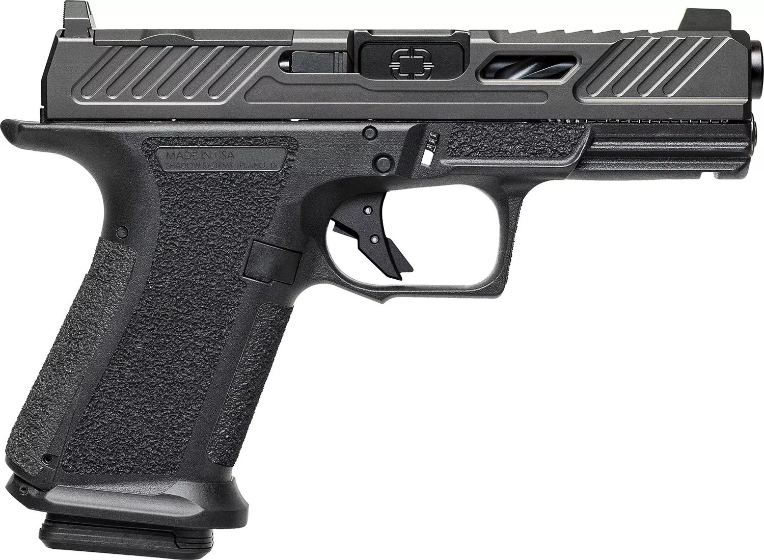 Shadow Systems SS1040CA MR920 Elite 9mm 10+1 Black Black Nitride Optic Cut/Serrated/Window Cut Stainless Steel Slide Black Black Interchangeable Backstrap Grip *CA Compliant