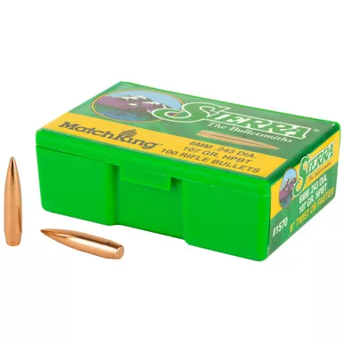 Sierra Bullets MatchKing, .243 Diameter, 6MM/243 Winchester, 107 Grain, Boat Tail Hollow Point, 100 Count 1570