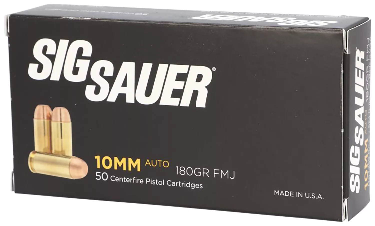 Sig Sauer E10MB150 Elite Ball10mmAuto 180gr Full Metal Jacket 50 Per Box/20 Case