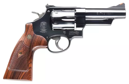 Smith & Wesson 150254 Model 29 Classic 44 Rem Mag or 44 S&W Spl Blued Carbon Steel 4" Barrel, 6rdCylinder & N-Frame, Checkered Square Butt Walnut Grip