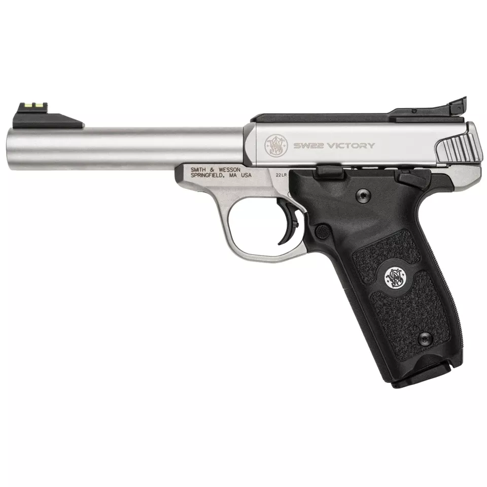 Smith & Wesson Victory .22LR 5.5" 10-Round Stainless Steel Adjustable Fiber Optic Sights