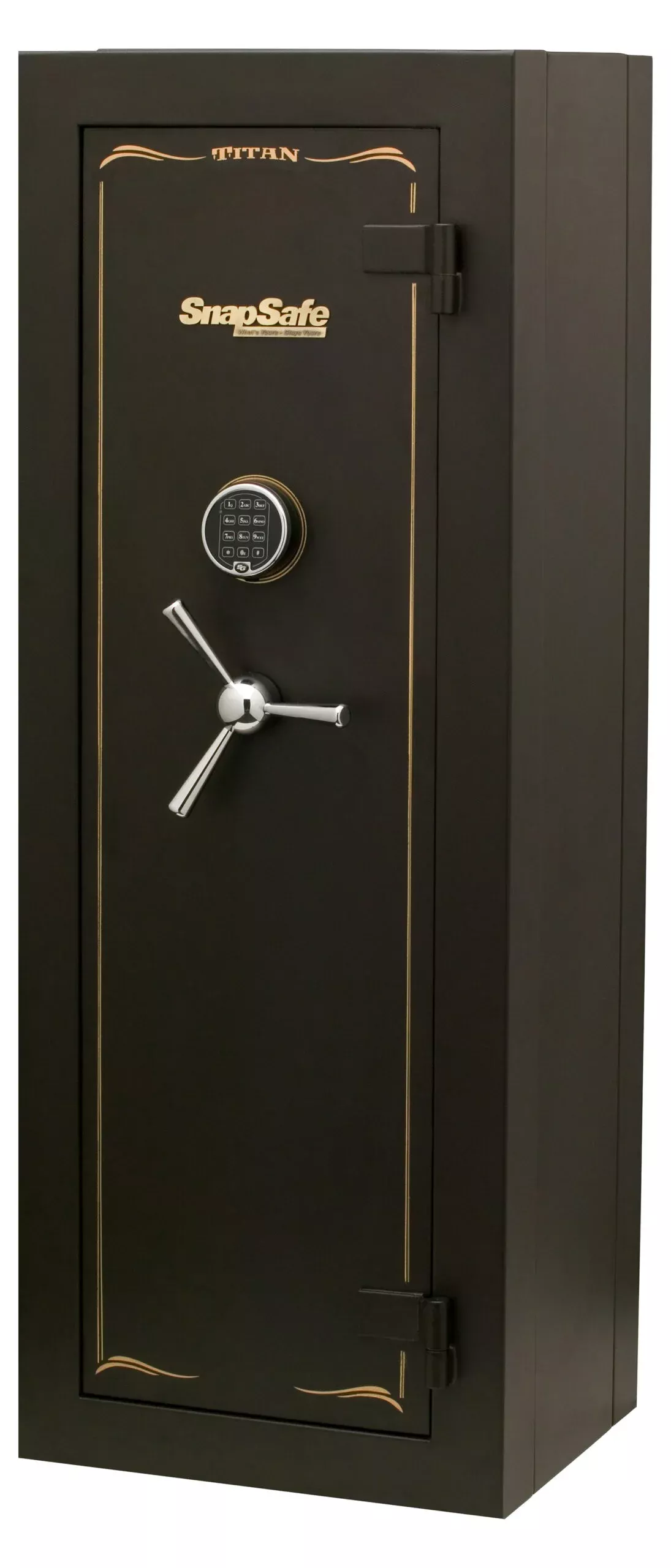 SnapSafe 75010 Titan Modular Safe Access Code/Key Entry, Black 9 Gauge Steel, 9 Gun Slots, 12+ Long Gun Capacity