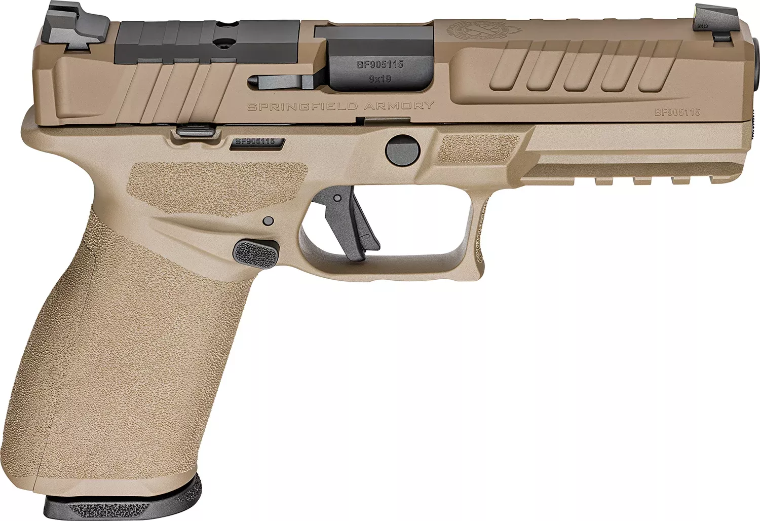 Springfield Armory EC9459FU Echelon9mm Luger 20+1 4.50" Black Melonite Steel Barrel, Flat Dark Earth Cerakote Optic Ready/Serrated Steel Slide & Polymer Frame w/Picatinny Rail Textured Grip