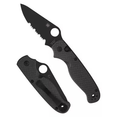 Spyderco ButtonUp - Folding Knife, Combination, 3.27", Black