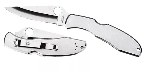 Spyderco C10P Endura II3.88″ Folding Drop Point Plain VG-10 Stainless Steel Blade/Stainless Handle