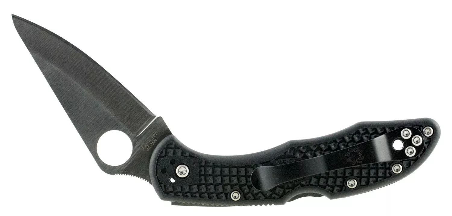 Spyderco C11PBK Delica 42.88″ Folding Drop Point Plain VG-10 SS Blade/BlackTextured FRN Handle Includes Pocket Clip