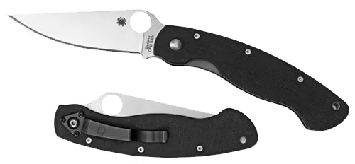 Spyderco C36GPE Military4" Folding Modified Clip Point Plain CPM S30V Stainless Steel Blade/G10 Black Handle