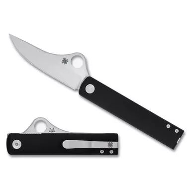 Spyderco Essenza - Folding Knife, Plain, 3.19", Silver
