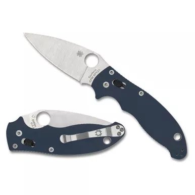Spyderco Manix 2 - Folding Knife, Plain, 3.37", Silver