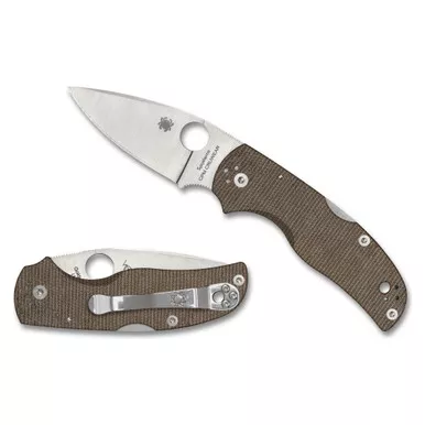 Spyderco Native 5 - Folding Knife, Plain, 2.95", Silver